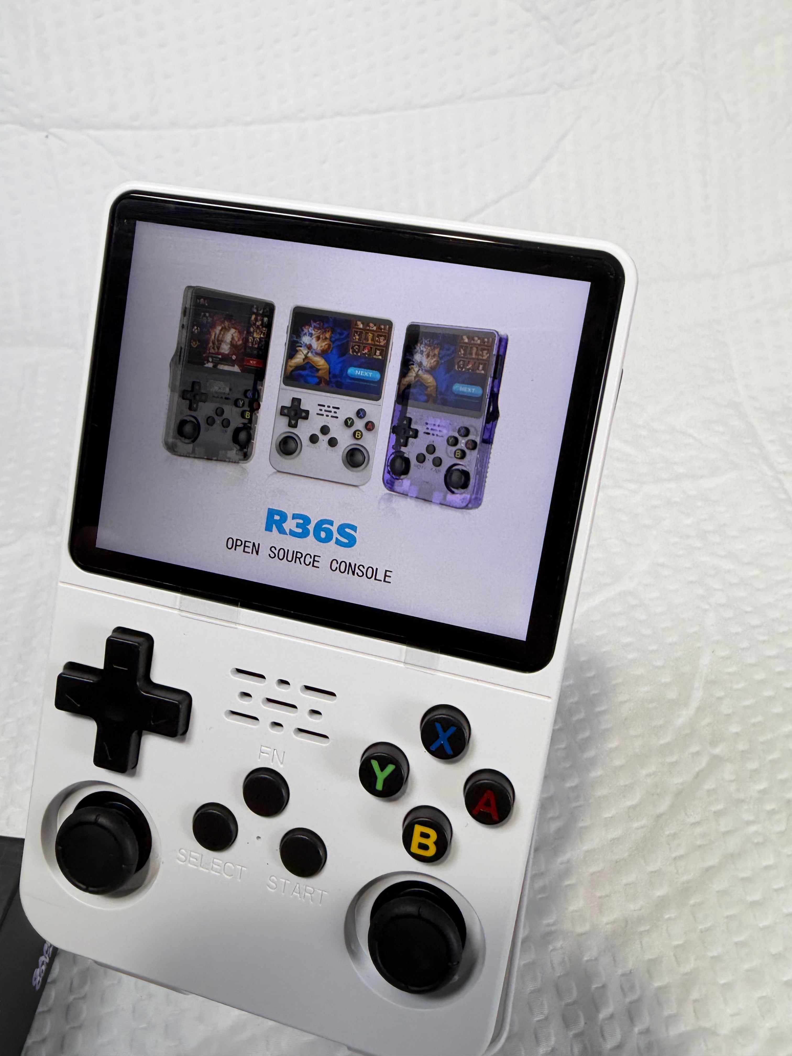 R36S handheld retro gaming console