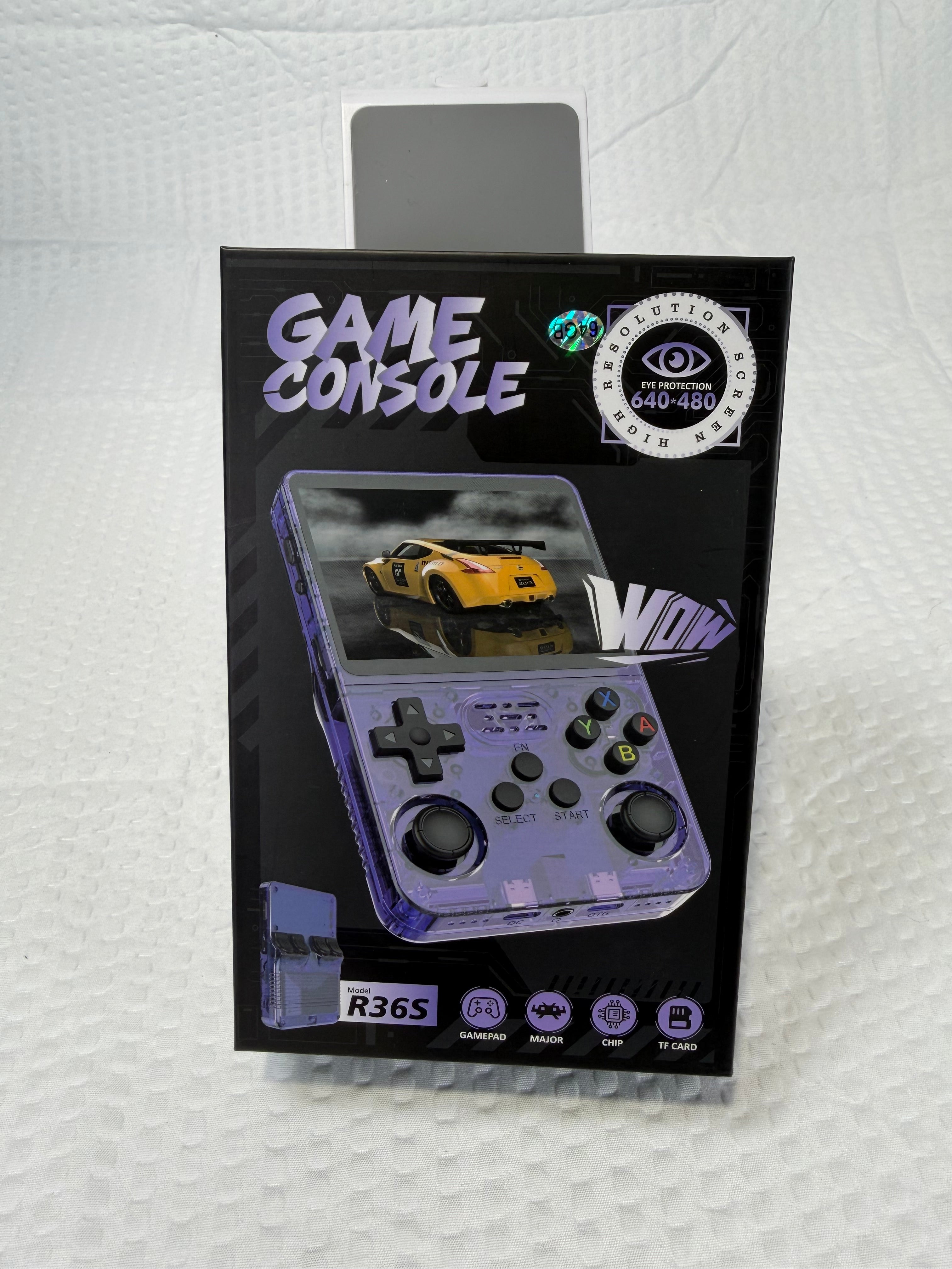 R36S handheld retro gaming console