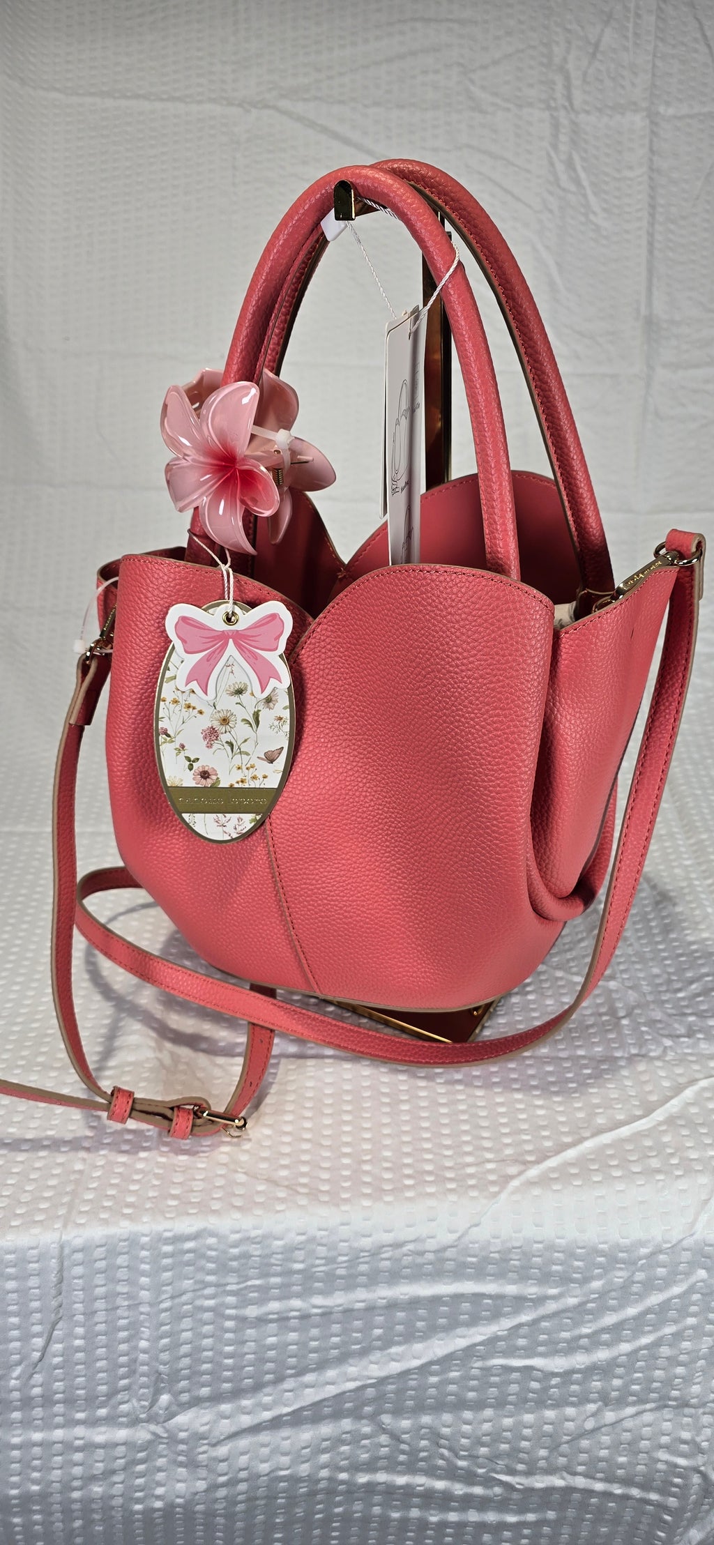 Nanette lepore pink tulip satchel