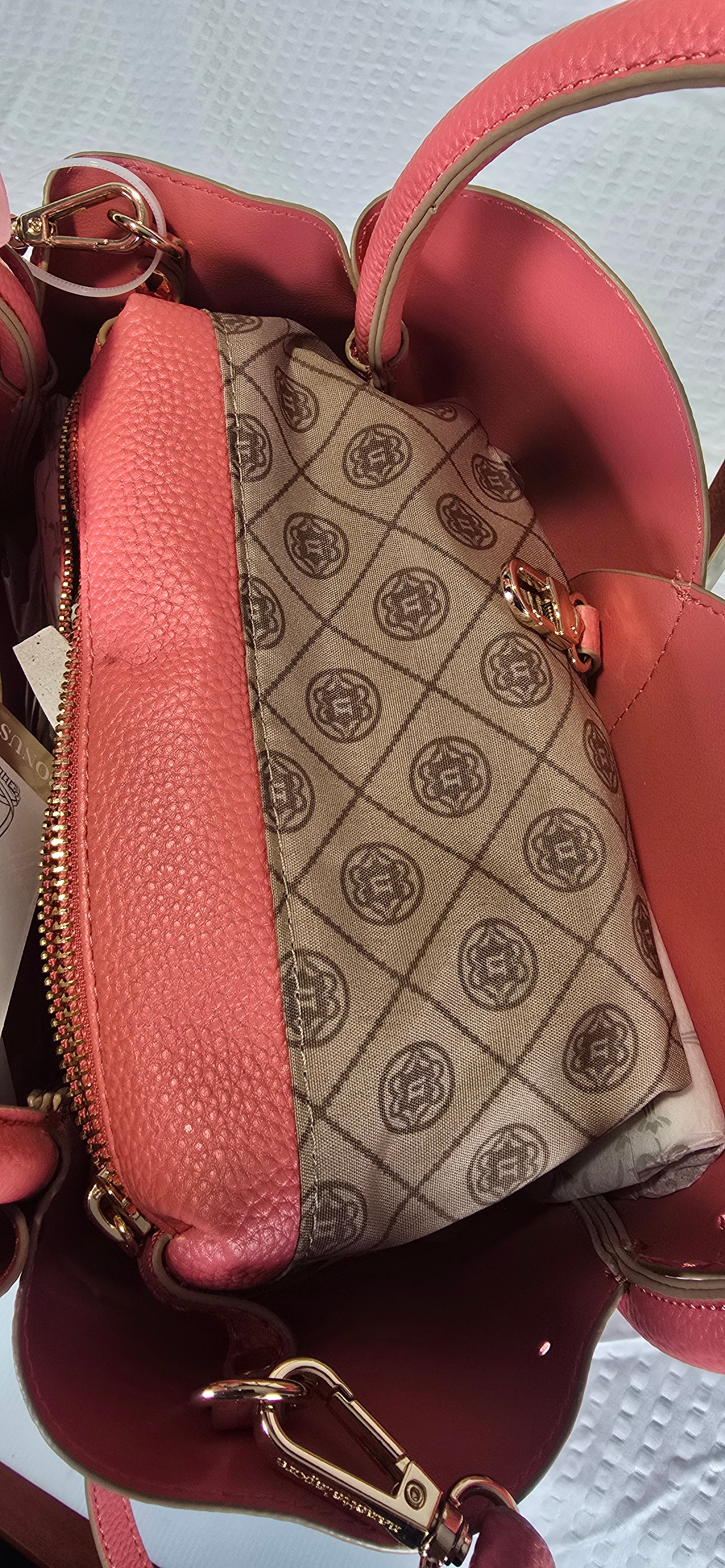 Nanette lepore pink tulip satchel
