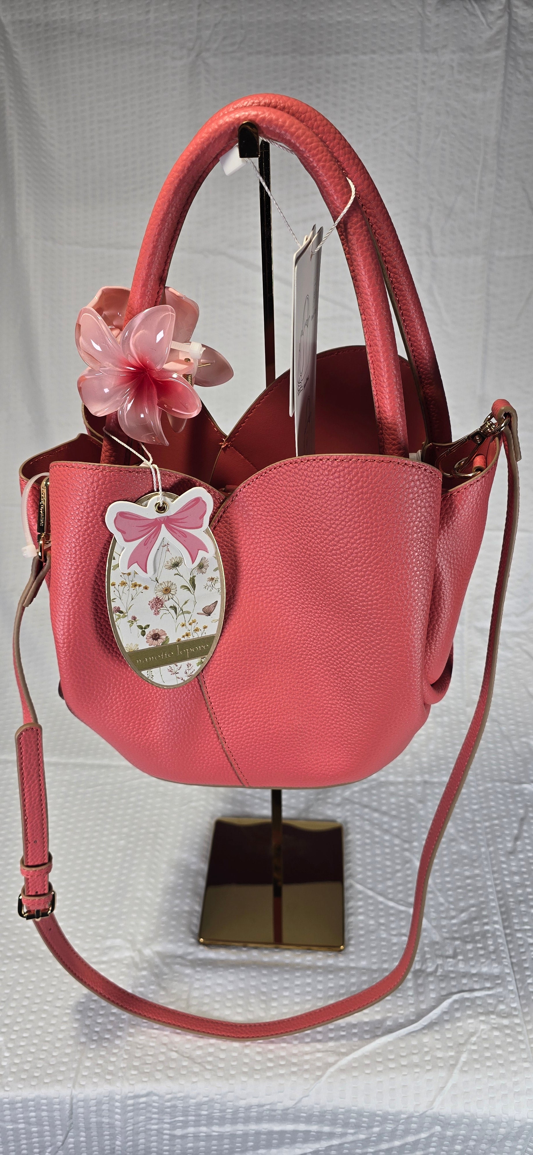 Nanette lepore pink tulip satchel