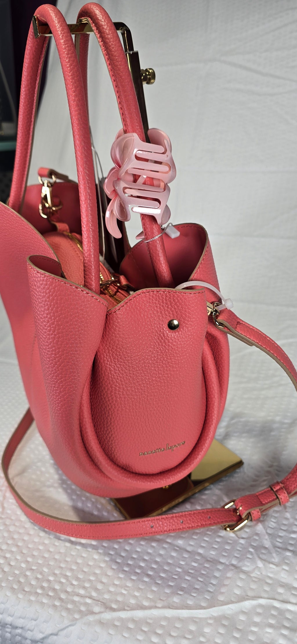 Nanette lepore pink tulip satchel