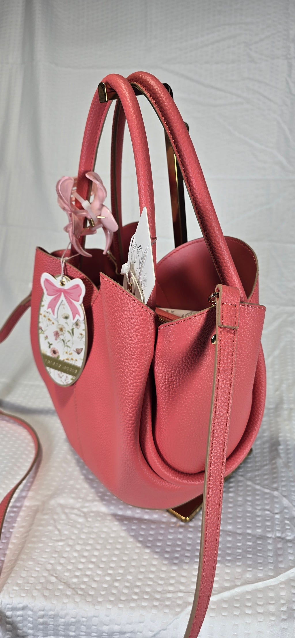 Nanette lepore pink tulip satchel
