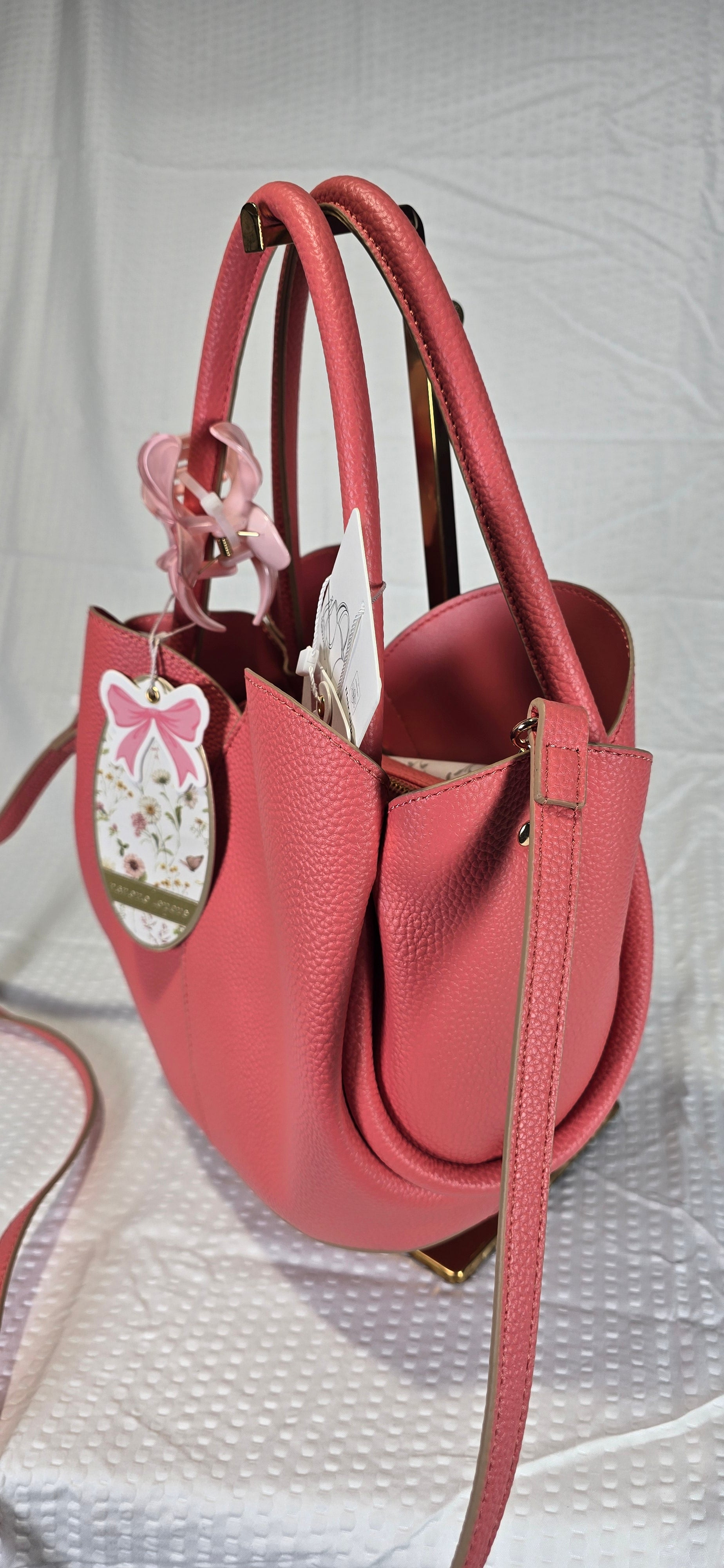 Nanette lepore pink tulip satchel
